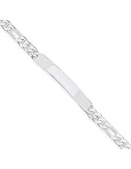 Sterling Silver Figaro ID Bracelet QFD150-8"