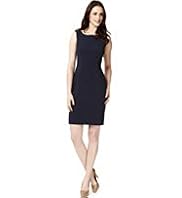 Slash Neck Panelled Shift Dress