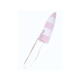 Ticera C-14P White and Pink Santoku Knife 5.5-in. by Ticera
