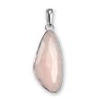 .925 Silver & Faceted Rose Quartz Drop Pendant
