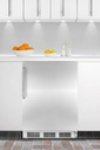 1 Section 4.0 cu ft Undercounter Freezer, White Cabinet, SS Handle & Door