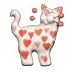 WhimsiClay Sweetheart Fancy Feline Lapel or Brooch Pin