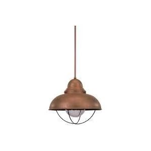 Sea Gull Lighting 6658-44 Sebring One-Light Pendant, Weathered Copper Finish with Clear... by Sea Gull Lighting