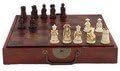 Collectible Chinese Antique Style Chess Game Set W. Leather Case