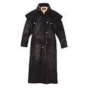 Leather Long Coat Large