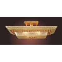 4 Light Semi Flush In Gold Leaf And Venetian Piastra Glass By ELK Lighting 6198 4 by Elk