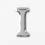 Hotfix Aluminum Rivets of Unique Letter 'I' (silver), 3 Pieces