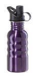 Oggi Purple 17oz Wide Mouth Stainless Steel Reusable Bottle with Sport Cap Purple Stainless Steel Water Bottle