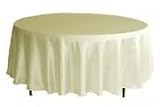 Wholesale wedding Satin 108 Round Tablecloth - Ivory