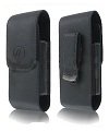 Black Vertical Leather Cell Phone Carrying Pouch / Case 125x68x13mm for Nok ....