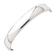 Sterling Silver 9.75mm Solid Polished Plain Slip-On Bangle Bracelet