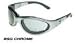 BSG-Chrome Silver Frame smoke-green lens, combins Fashion and Function. The ultimate Goggle/Sunglass includes 2 extra lens 2.0mm Clear, Lt. Rust,Strap, Arms,removeable Gasket, cleaning cloth,case.