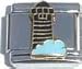 Clearly Charming Black Lighthouse Italian Charm Bracelet Link