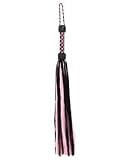 Suede & Faux Fur Fluffy Flog-Her - Black & Pink
