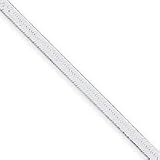 Sterling Silver 3mm Magic Herringbone Link Bracelet - 7 Inch