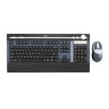 Targus Wireless Calculator Keyboard & Media Mouse - Keyboard - wireless - RF - mouse - USB wireless receiver - black, blue - UK