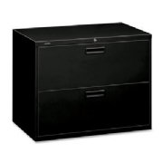 Hon 500 Series Two-Drawer Lateral File, 36W X 28-3/8H X 19-1/4D, Black