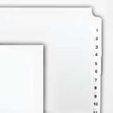 80000 Series Legal Exhibit Index Dividers, 1/25 Cut Tab Printed 19, 25/Pack