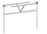 John Boos - Commercial Oval Ceiling mount Pot Rack 60L - 3/16 x 2in. Stainless Steel Flat Bar
