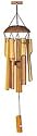 Wind Charm / Coconut Husk with Bamboo Tubes / 30.5" Long
