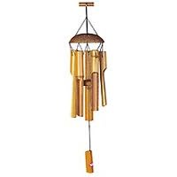 Wind Charm / Coconut Husk with Bamboo Tubes / 30.5