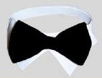 Dog Bow Tie Collar - Black, XXL HyperLink