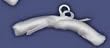Dollhouse Miniature Set of 2 White Satin Padded Hangers
