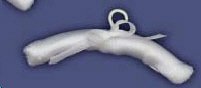 Dollhouse Miniature Set of 2 White Satin Padded Hangers