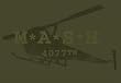 MASH 4077th Chopper M*A*S*H T-shirt Vintage Green