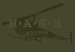 MASH 4077th Chopper M*A*S*H T-shirt Vintage Green
