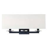 Hudson Valley Lighting 393-OB Montauk - Three Light Wall Sconce, Old Bronze Finish with Off-White Faux Silk