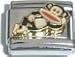 Clearly Charming Lounging Monkey Italian Charm Bracelet Link