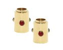Candle Holders for Shabbat Diner and Jewish Holiday - Brass 2 SET