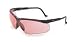 Uvex Genesis Safety Glasses With Black Frame And Vermillion UvextremeAF Anti-Fog Coating Lens