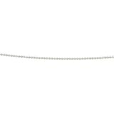 14K White Gold Solid Bead Chain - 16 inches