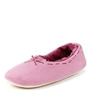 Faux Fur Ribbon Boot Slippers
