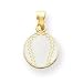 14k Enameled Baseball Pendant