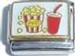 Clearly Charming Popcorn & Soda Italian Charm Bracelet Link