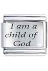 I Am A Child Of God Laser Italian Charm Bracelet Link