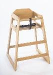 Natural Finish Children's Wood High Chair