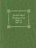 Bookbinder's Finishing Tool Makers 1780-1965