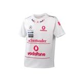 Vodafone McLaren Mercedes White Race Tee, MED