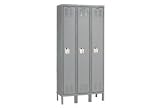 Hallowell Heavy-Duty Ventilated Locker Double Tier 12x12x36 2 Door Unassembled