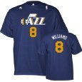 Deron Williams Utah Jazz Youth Extra Large Size 18-20 Name and Number T-Shirt
