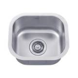 Kraus KBU17 15-Inch Undermount Single Bowl 18 Gauge Kitchen Sink, Stainless Steel
