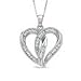 ZALES Diamond Interlocking Heart Pendant in 10K White Gold 1/3 CT. T.W. hearts