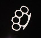 BRASS KNUCKLES Street Fighter 5" (color: WHITE) Vinyl Decal Window Sticker for Cars, Trucks, Windows, Walls, Laptops, and other stuff.