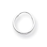 14k White Gold Endless Hoop Earrings SE190