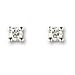 9 carat White Gold 10pts Fine Diamond claw-set solitaire Stud earrings
