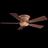 Minka-Aire Fans F544-TSP 52' Calais Flush Mount Tuscan Patina Ceiling Fan w/ Light & Wall Ctrl